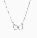 Collar de Doble Anillo de Corazón – Acero Inoxidable