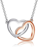 Collar de Doble Anillo de Corazón – Acero Inoxidable