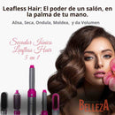 Secador Iónico Leafless Hair - Cepillo 5 en 1 (Seca, Alisa, Riza, Moldea y Ondula)