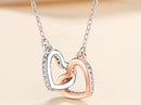Collar de Doble Anillo de Corazón – Acero Inoxidable